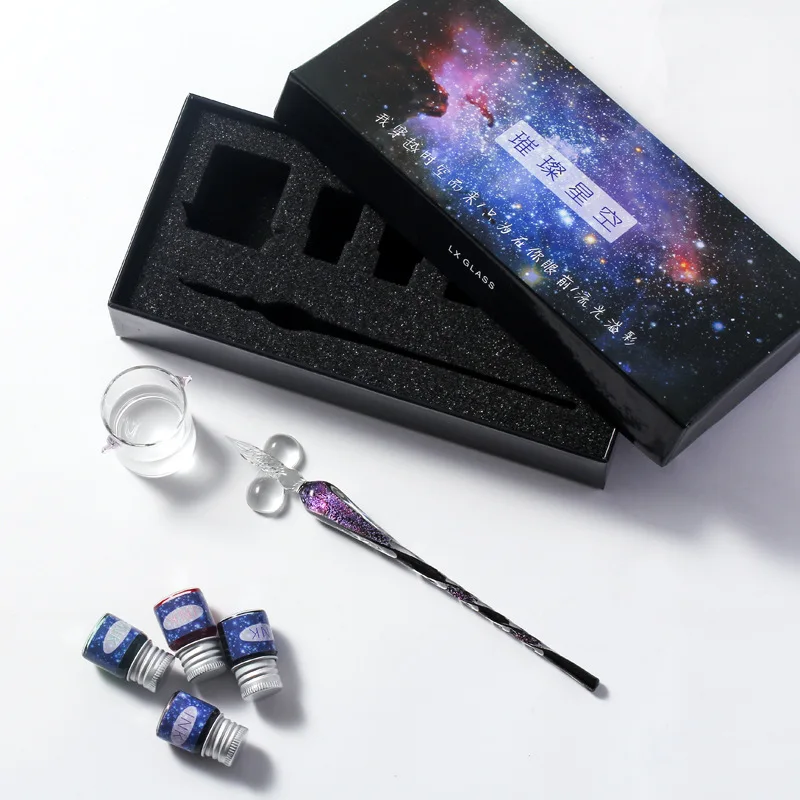

Starry sky glass pen