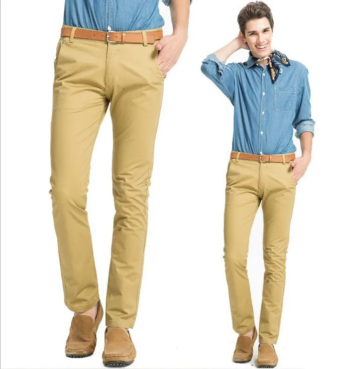 2014 new design khaki trousers fashion dress pants men