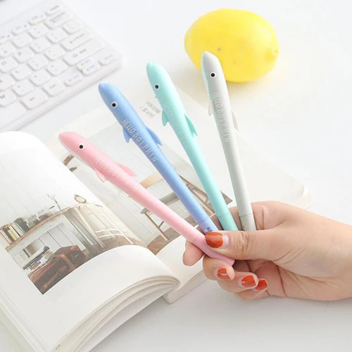 12pcs/lot Kawaii dolphin design Gel ink pen Stationery writing fun pens
