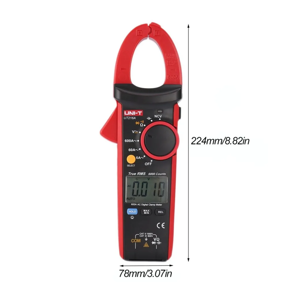 

Digital Clamp Meters UNIT DC/AC Volt Amp Ohm Diode Multimeter Ammeter Multitester Current Voltage Resistance NCV Tester Probe