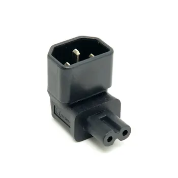 

90 Degree Right Angled IEC angle IEC320 IEC 320 C14 Socket to IEC C7 AC Power Plug Adapter connector Set UL Approved