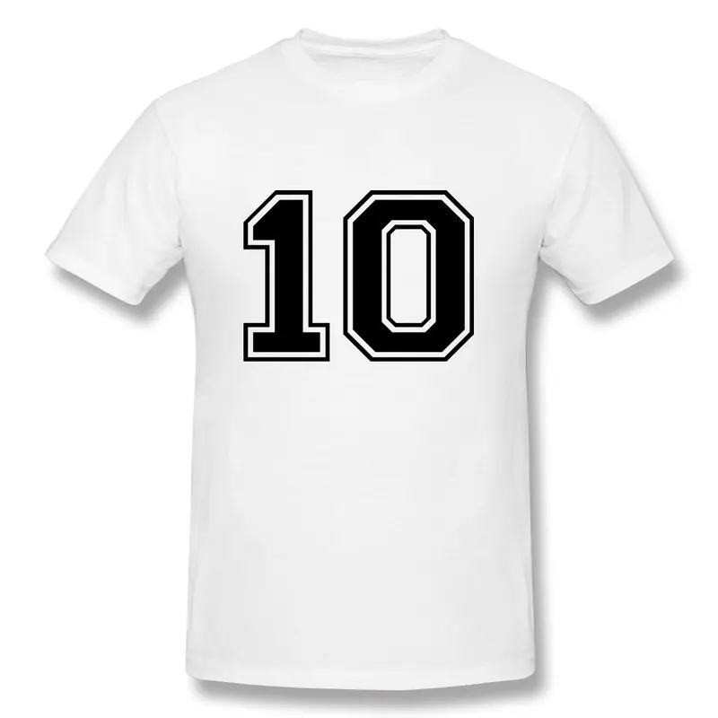 vangst leven middag T Shirt Men's Tops & Tees Slim Fit Varsity Number 10 Printed T-Shirts Men  1pcs Free Shipping Short Sleeve Crew Neck 100% Cotton - AliExpress