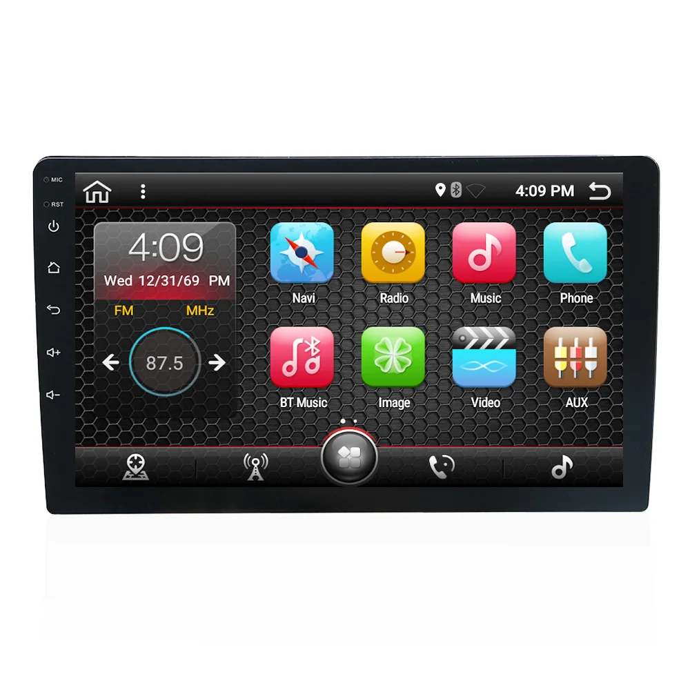 Excellent Eunavi Universal 9" 1 Din Android 7.1 Car Radio Stereo GPS Navigation System Head Unit steering wheel control 1024*600 HD USB 1
