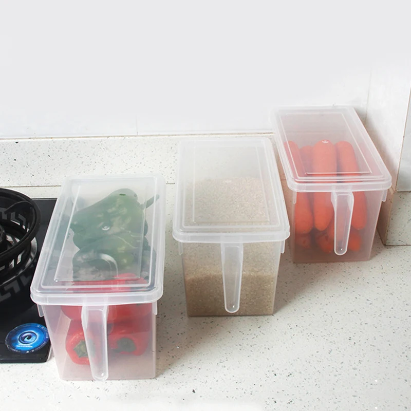 Кухня прозрачный ящик для хранения зерна контейнер для хранения фасоли содержит герметичный Домашний Органайзер пищевой контейнер-холодильник ящики для хранения J05