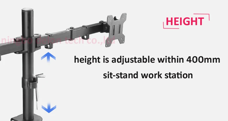 D-MOUNT DL-MS01 2" 13" полный движения двойной монитор Настольный кронштейн 2 экран держатель настольный ЖК-дисплей