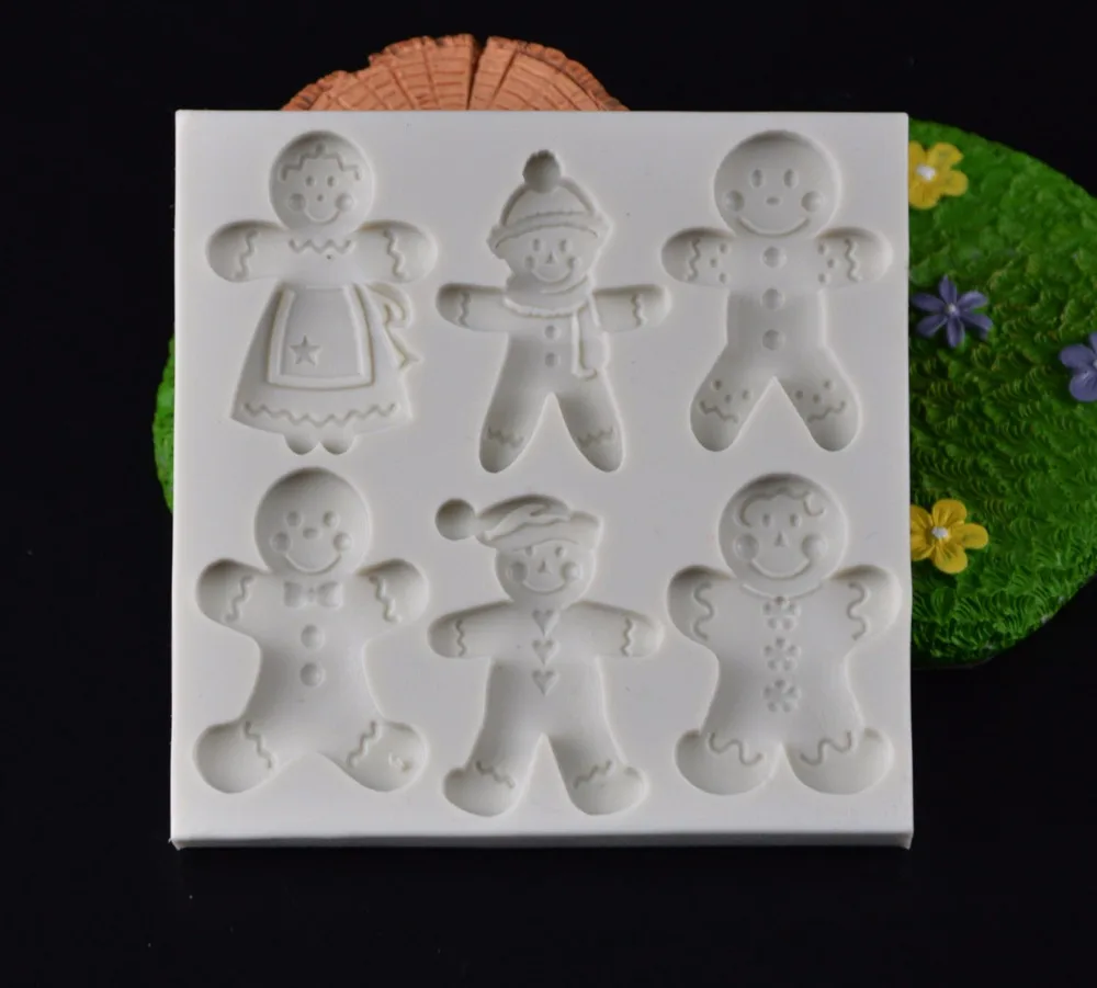 

Cute Cartoon Man Shaped Plastic Cake Mold Biscuit Cookies Silicone Candy Soap Mold