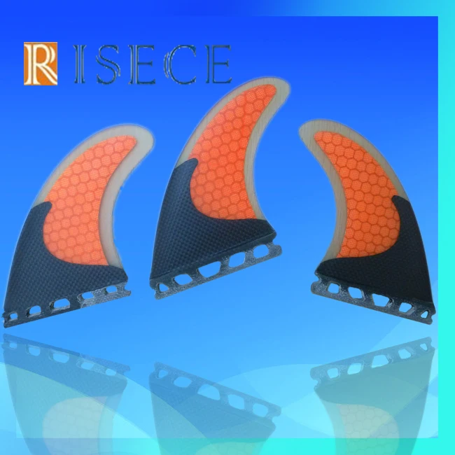 Best selling orange carbon surfboard fin half carbon fiber surf fins