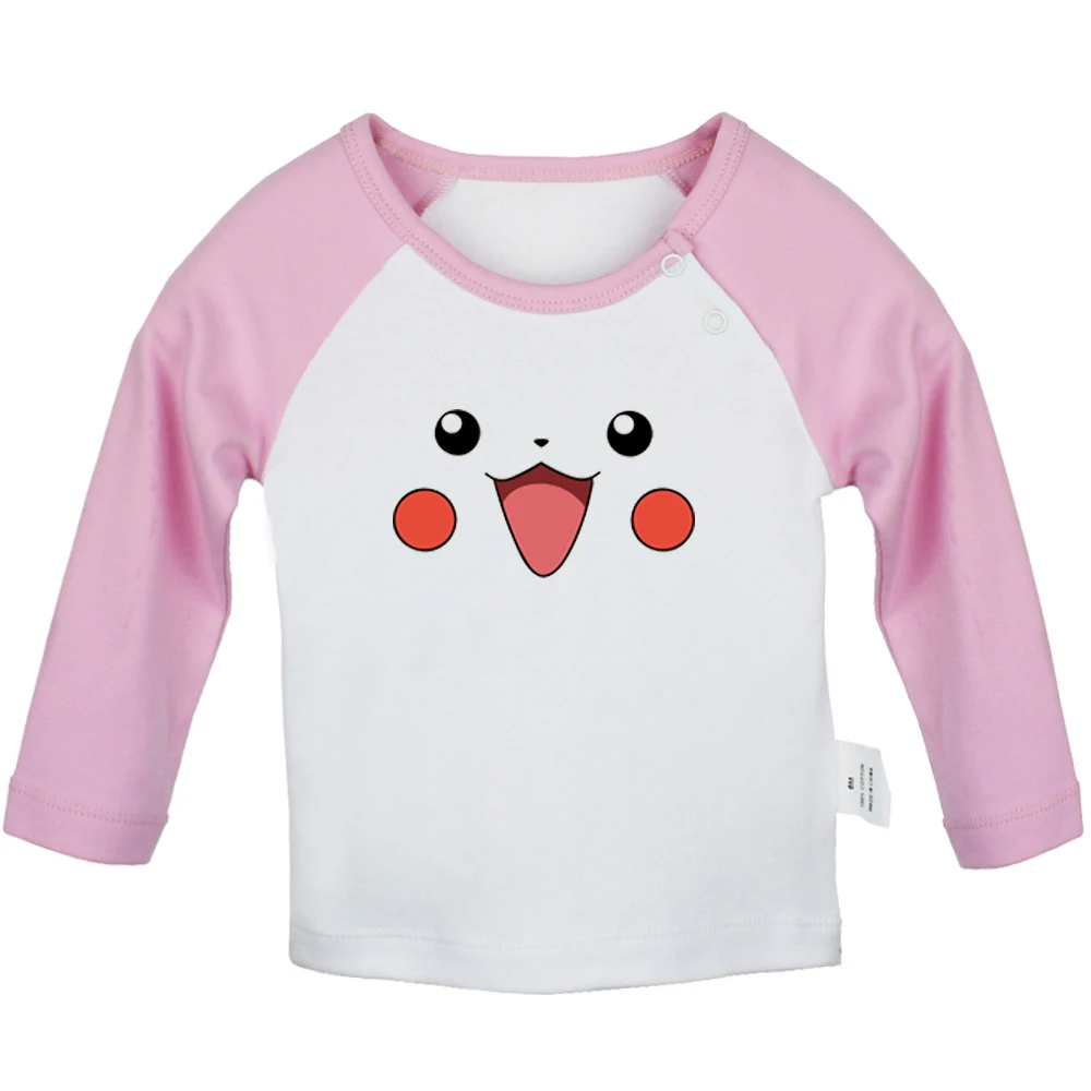 YbBabyYCP081C Футболка для новорожденных с принтом «mouse Kiss», «Золушка», «Pokemon All I Care of Sleep& Eat», топы с длинными рукавами - Цвет: YbBabyYCP081C