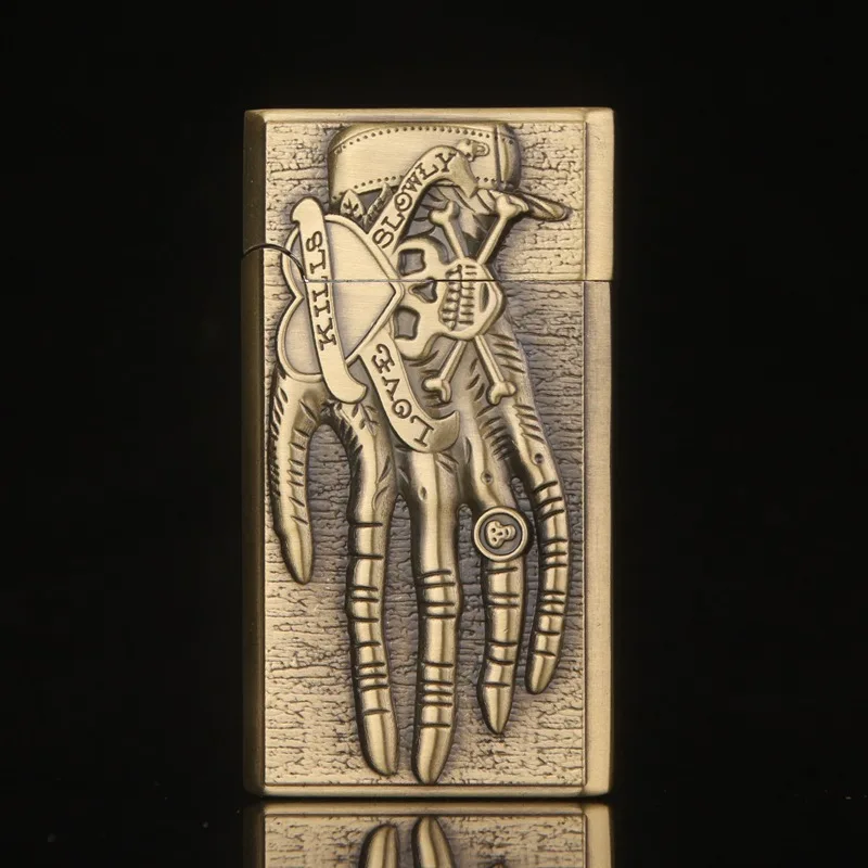 

Devil's Hand Bronze Steel Sound Metal Windbreak Lighter