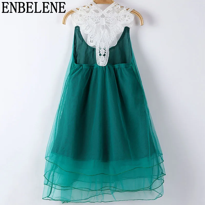 

2018 summer baby girls fashion sleeveless princess dresses children pink green little kids cotton mesh lace sling sundress FH667
