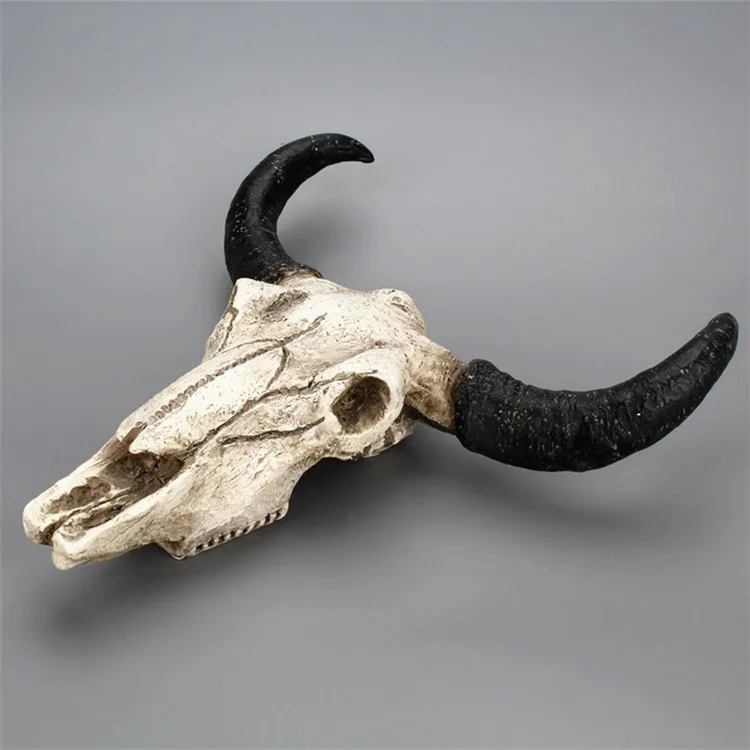 3D Longhorn корова Смола череп голова настенный Декор для дома и офиса бар вечерние дикой природы Бык Рог животного скульптура украшения ремесла