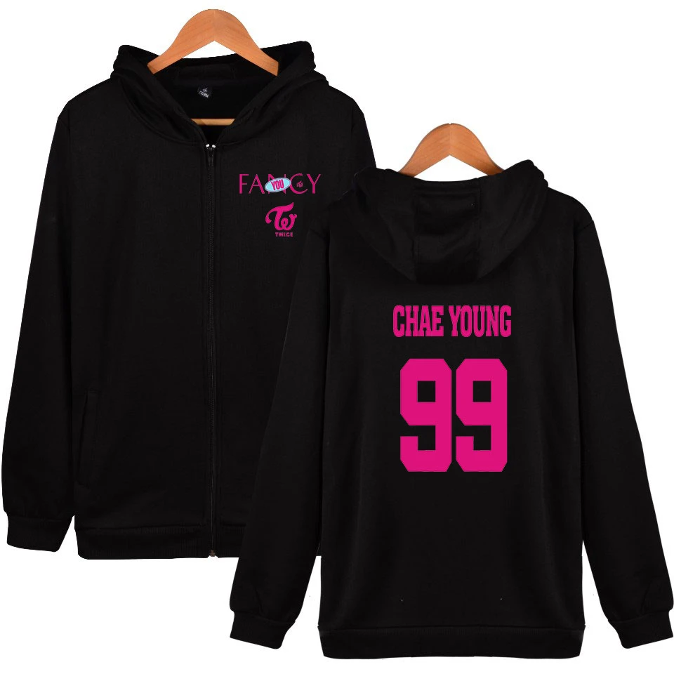 Kpop 19 二回新曲ファンシープリントファッションジッパーパーカーコートかわいい女性 男性ファッションパーカージッパー服 Hoodies Sweatshirts Aliexpress