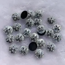 40 pcs/pack Crystal Petal Nail Art Rhinestone Decorations Metal Alloy Flatback Charm 12mm 3D Jewelry Gem Manicure Accessories