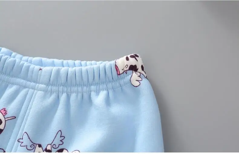 Комплекты одежды для мальчиков и девочек возрастом от 1 года до 4 лет осенне-зимнее теплое длинное нижнее белье с принтом коровы, пижамы комплекты одежды из 2 предметов