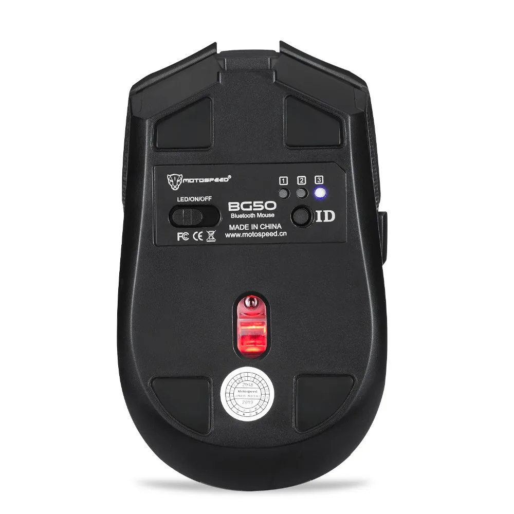 Беспроводная игровая мышь Motospeed BG50 Bluetooth 2400DPI оптическая эргономичная