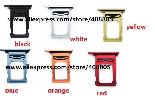 

for iphone XR Dual/Single Sim Card Reader Tray Adapter Slot Socket Holder With Waterproof Rubber Gasket 6 Colors For Choice
