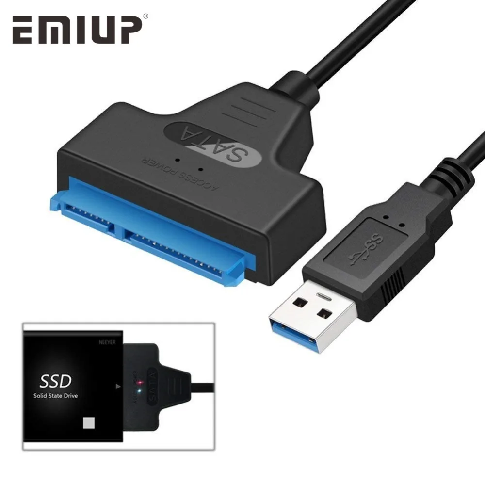 

USB 3.0 SATA 3 Cable Sata to USB Adapter Up to 6 Gbps Support 2.5 Inches External SSD HDD Hard Drive 22 Pin Computer Connector