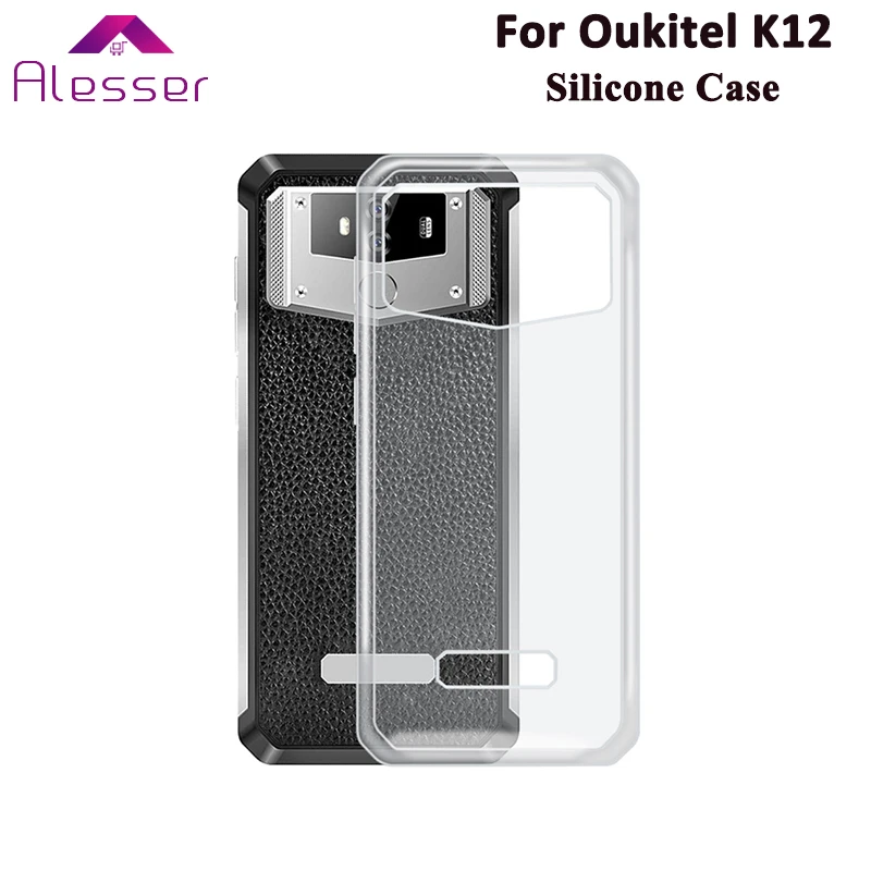 

Alesser For Oukitel K12 Silicone Case Soft Transparent Protective Back Cover Anti-knock Shell For Oukitel K12 Phone Case 6.3''