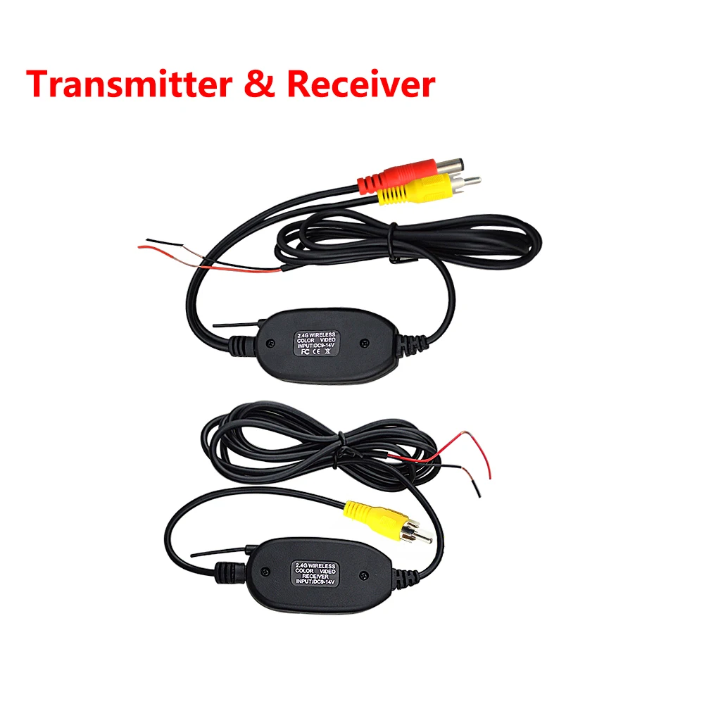 2,4 ГГц Беспроводная камера заднего вида RCA видео передатчик и приемник комплект для автомобиля заднего вида монитор FM передатчик и приемник