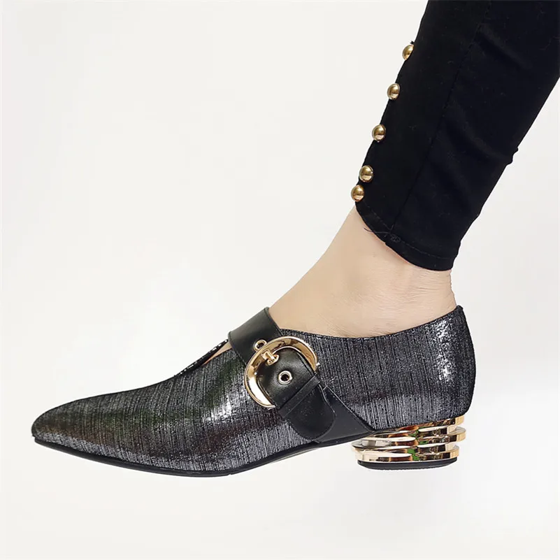 Alta Del Pompe Base Donna Nozze Donne Signora Il Genuino Partito Scarpe Fibbia Nero Cuoio Autunno Qualità Conasco Della Ufficio Molla Modo Di rosso Delle m0Ovwy8NnP