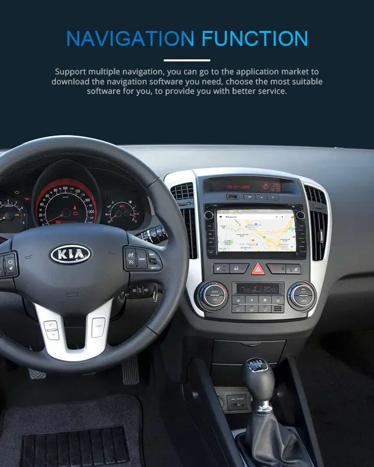 Top JDASTON Android 9.0 Car Multimedia Player For Kia Ceed 2009 2010 2011 2012 2 Din Car Radio GPS Navigation DVD WIIF Stereo Audio 2