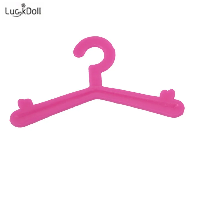 LUCKDOLL20 штук/Розовая вешалка Аксессуары для одежды куклы, игрушки для девочек, поколение, подарок на день рождения - Цвет: n1259