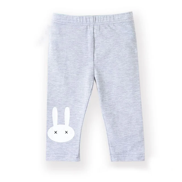 3-10years Rabbit Footless Girls Knee Length Pants Kid Five Pants Trousers Cropped Children Modal Cotton Leggings Summer Bottoms 2