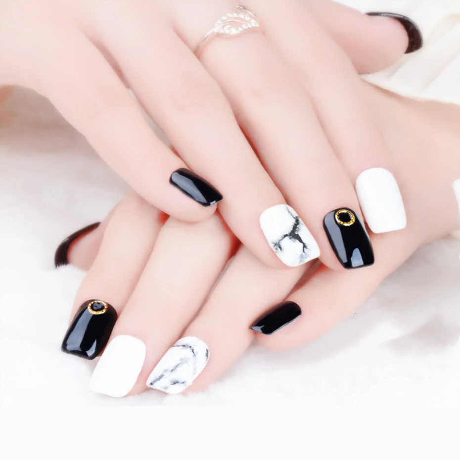 Ukiyo 15 мл Черный Белый Цвет Гель-лак для ногтей отмачиваемый чистый цвет УФ-гель для ногтей Полупостоянный дизайн ногтей Гель-лак