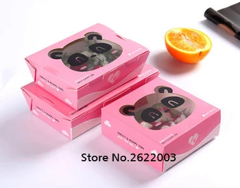 

160x120x55mm Take-out food packing Box With PVC Window Cookies Cake Box Candy Chocolate Box Gift Box 100pcs/lot Free shipping