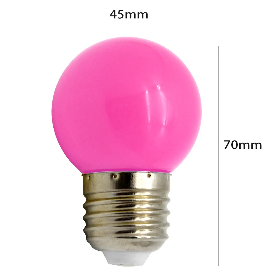 Глобус красочный праздничный светильник E27 1 Вт 3 Вт Красочный Светодиодный светильник s праздничные лампы SMD2835 домашние вечерние декоративная лампа, освещение - Испускаемый цвет: Pink