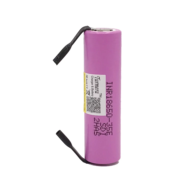 18650 battery inr18650 35e Turmera For samsung 18650 3500mAh 13A with strips for bike battery screwdriver battery 18650 battery inr18650 35e Turmera For samsung 18650 3500mAh 13A with strips for bike battery screwdriver battery
