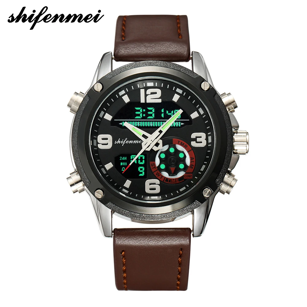 

shifenmei S1132 Sport Men Watch Quartz Duai Display Watches Luxury Male Clock Business Mens Relogio Masculino WristWatch