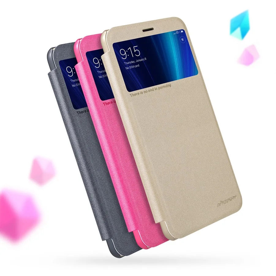 

For Xiaomi mi 6x case 5.99 inch NILLKIN Sparkle Flip cover smart wake up view window PC cover for xiaomi mi a2 case for mi6x