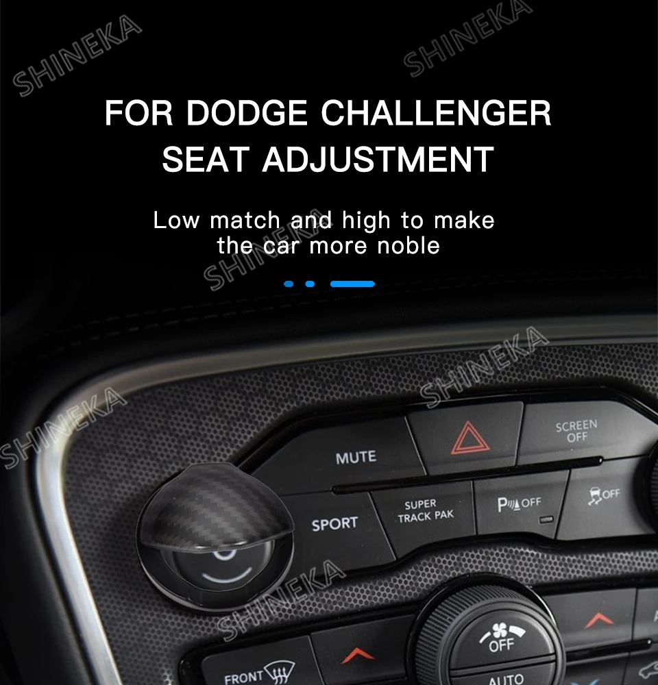 SHINEKA интерьерные молдинги, аксессуары для Dodge Challenger+ автомобильный двигатель, кнопка включения, крышка для Dodge Challenger