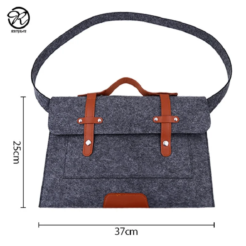 Фетровый деловой портфель для ноутбука ручной работы, сумка на плечо для ноутбука, кожаный фетровый рюкзак для ноутбука, сумка