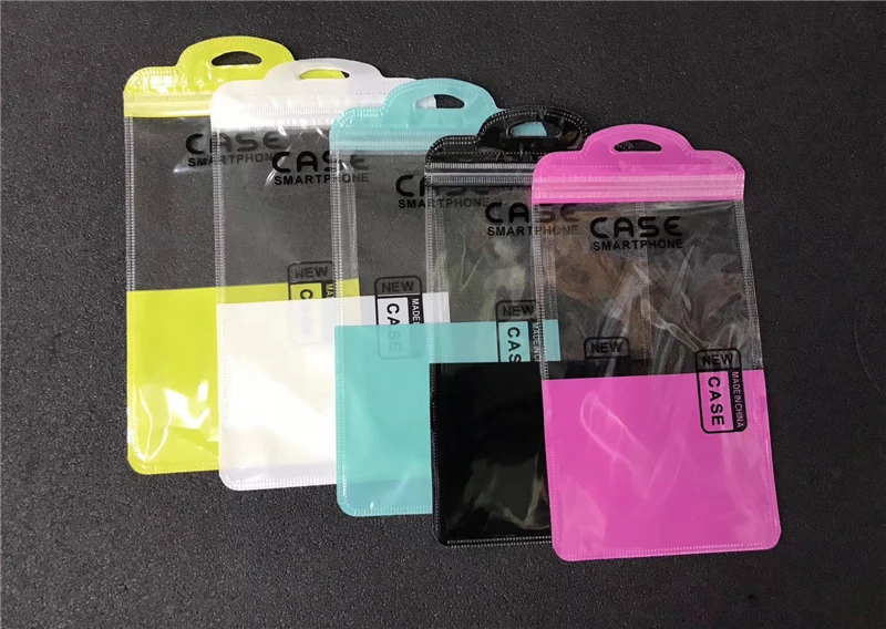 

300pcs 11.5X20.5cm Wholesale Case Cover Moisture-proof Packaging Bags Bright glossy self sealing Packaging Plastic Zipper Bags