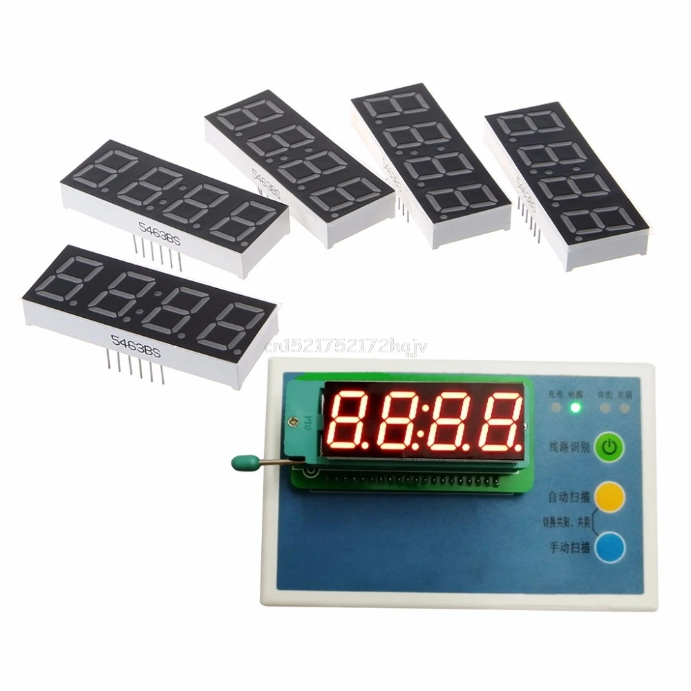 

5PCS 0.56inch 4Digits Red Clock 7 Segment LED Display Diugital Tube 14Pin 5463AS 5463BS Digital Tube A04 19 Dropship