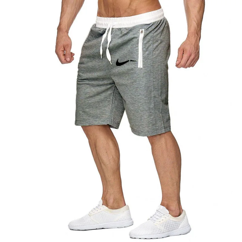

Color patchwork Men jogger shorts sports shorts men's Bermuda shorts 2019 summer men's casual men's knee long shorts