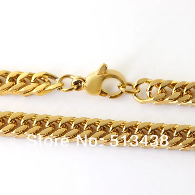 XL219 21.6'' Stainless Steel High quality gold 4.3mm double cowboy