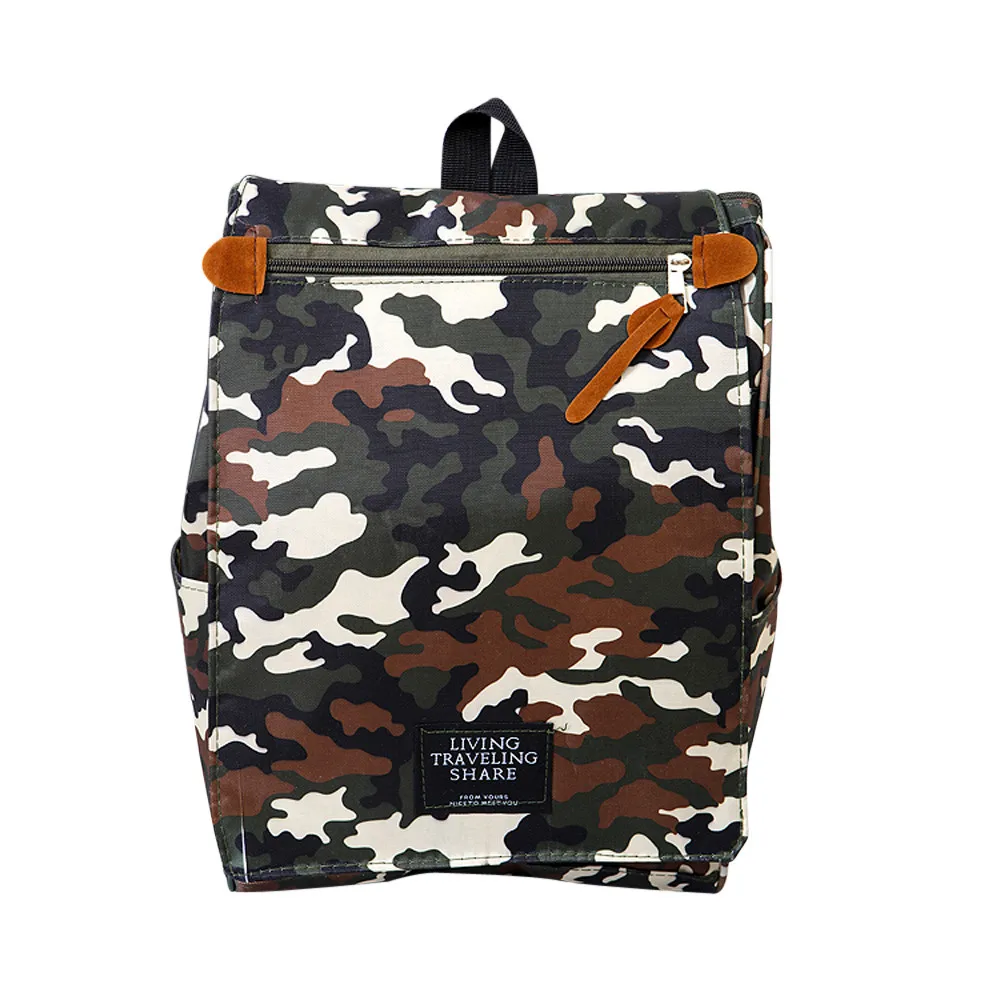 OCARDIAN женская сумка, рюкзак для путешествий, Женская Холщовая Сумка для отдыха, сумка на плечо, сумки для книг, Прямая поставка 19M11 - Цвет: Camouflage