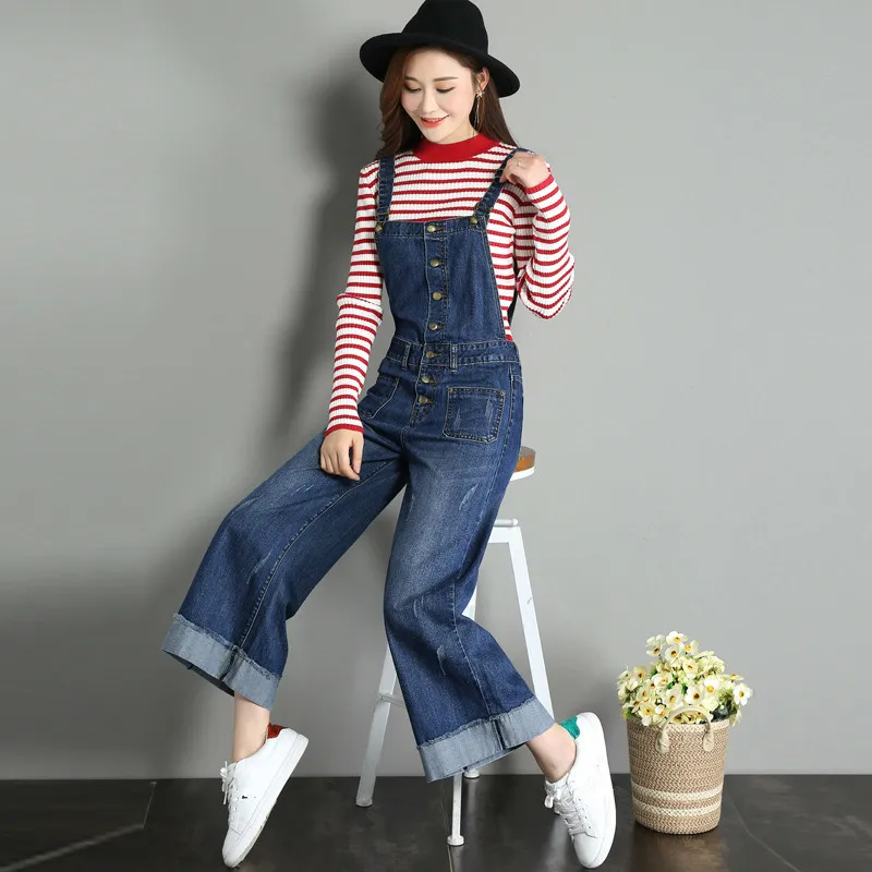 

2019 New Arrivals Womens Jumpsuits Overalls Casual High Waist Denim Jumpsuits Casual Spring Plus Size Rompers