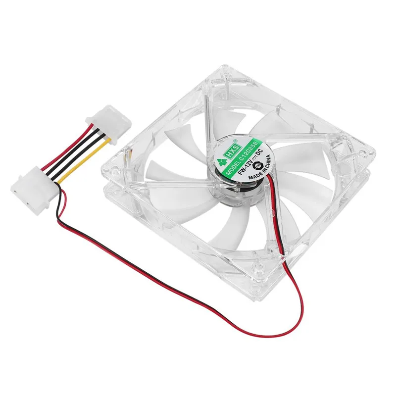 CPU Cooler Fan Five Colors Light PC Computer Fan Quad 4 LED Light 120mm PC Computer Case Cooling Fan Mod Quiet Molex Connector