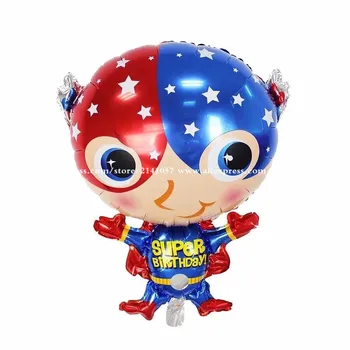 

30pcs/lot Cute Superman hero balloons 71*54cm birthday foil ballon baby birthday party hero theme supplies globos kids toys