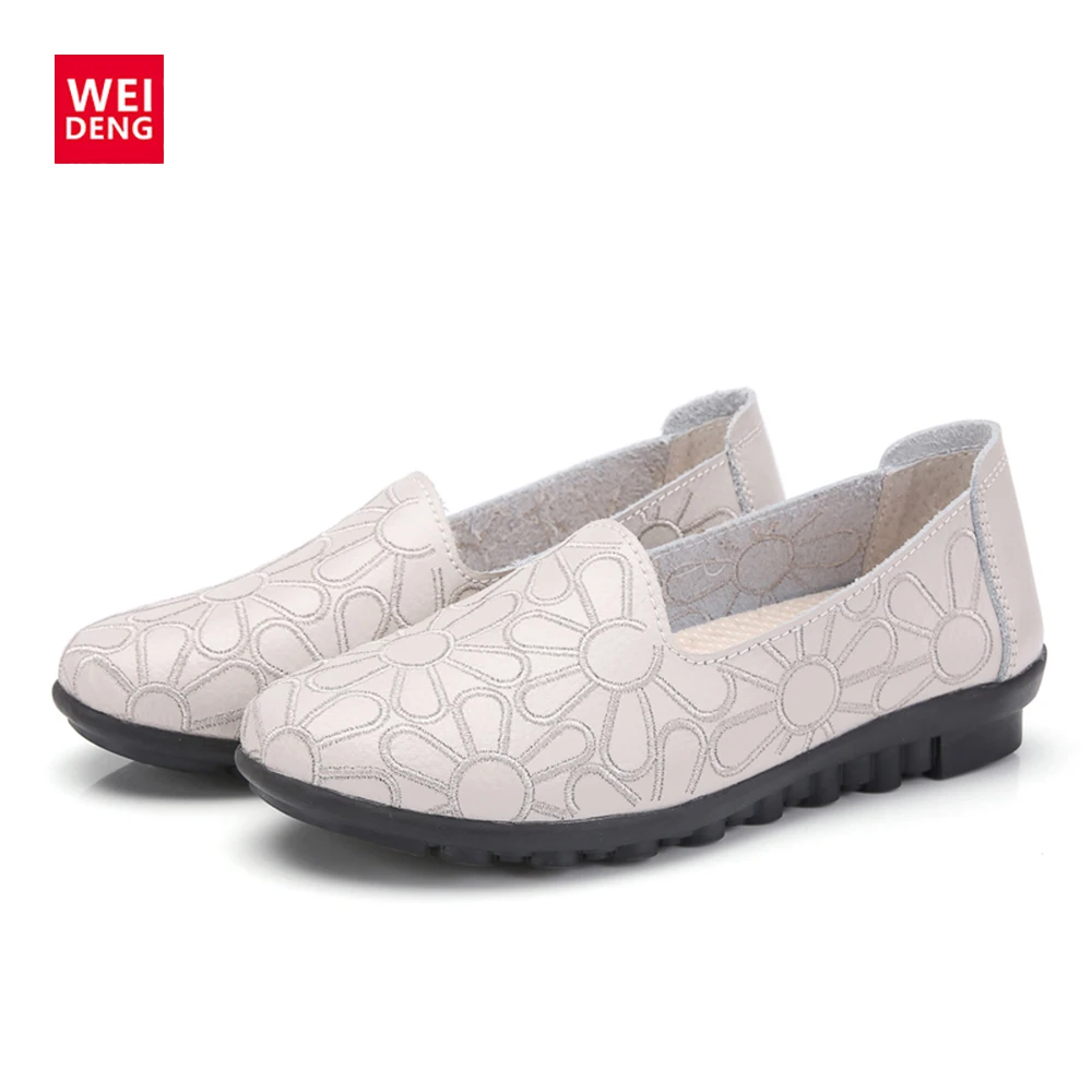 xxxWeideng New Casual Leather Shoes Women Comfortable