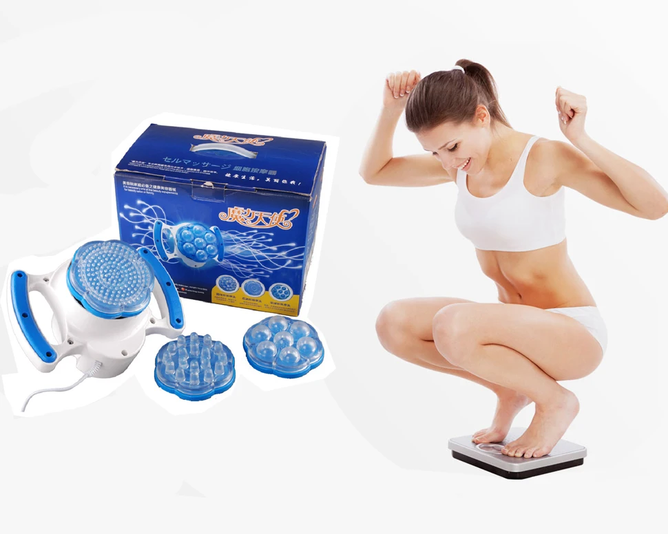 

Hand-held slimming Cell Roller waist massage for shaping arm leg waist massager device lose weight health care Device 3 heads