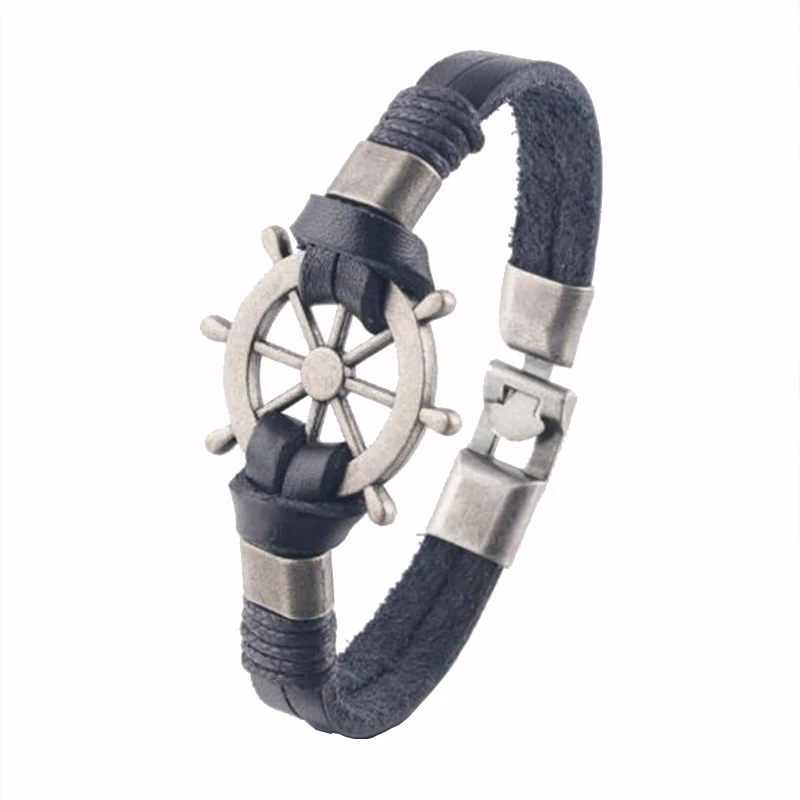 AMOURJOUX 2016 модные украшения Винтажный Золотой/серебристый браслет подвеска компас