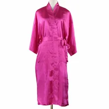 Новинка Слива плюс размер s-xxxl халат из искусственного шелка Женское кимоно длинный халат сексуальное белье Классическая ночная рубашка одежда для сна с поясом