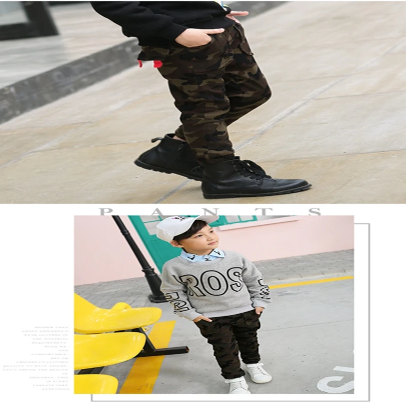 Baby Boys and childrens jeans Pants clothes In the winter Red camouflage Plus sweat pants kids jeans Clothing (11)