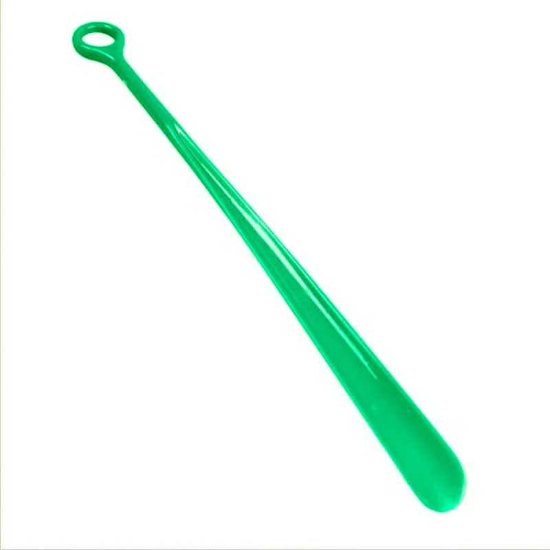 

1Pcs 47cm Simple Fashion Shoehorn Plastic Solid Color Professional Easy Reach Flexible Handle Remover Aid Slip Shoe Horn BS