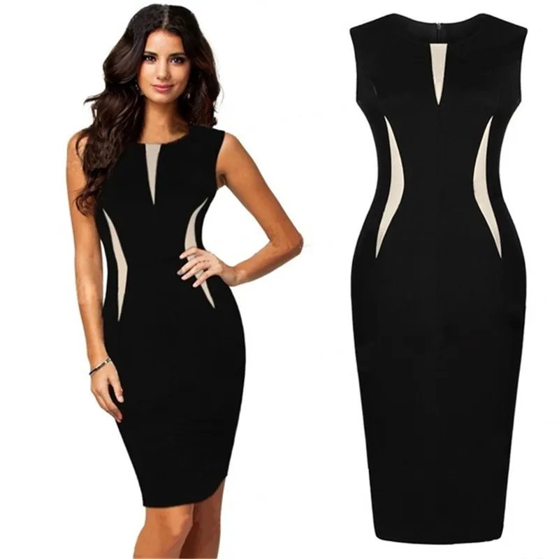 sleeveless business dress